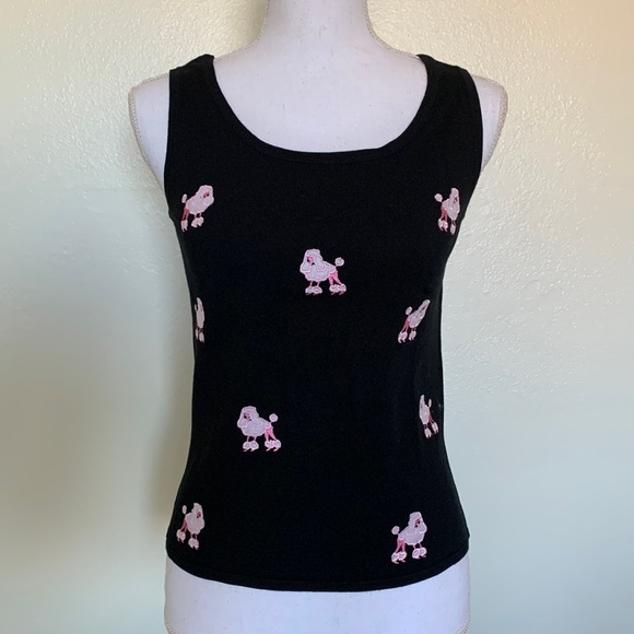 Pink Poodle Knit Tank Top - Picture 1 of 5